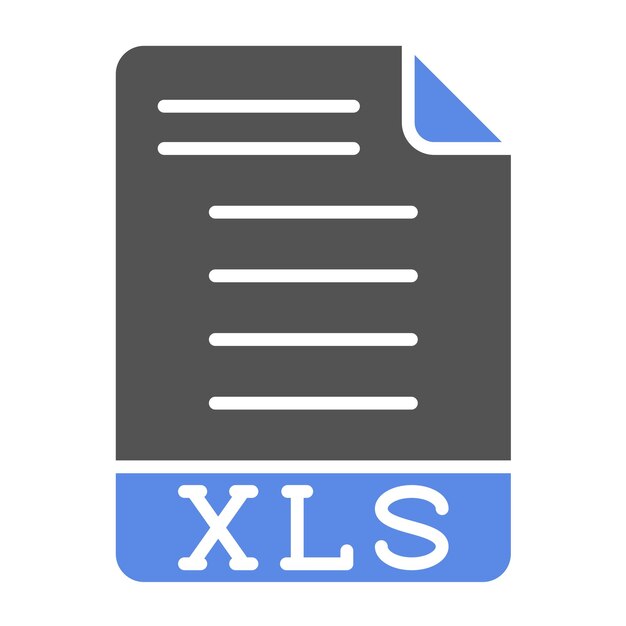 Diseño vectorial estilo de icono XLS