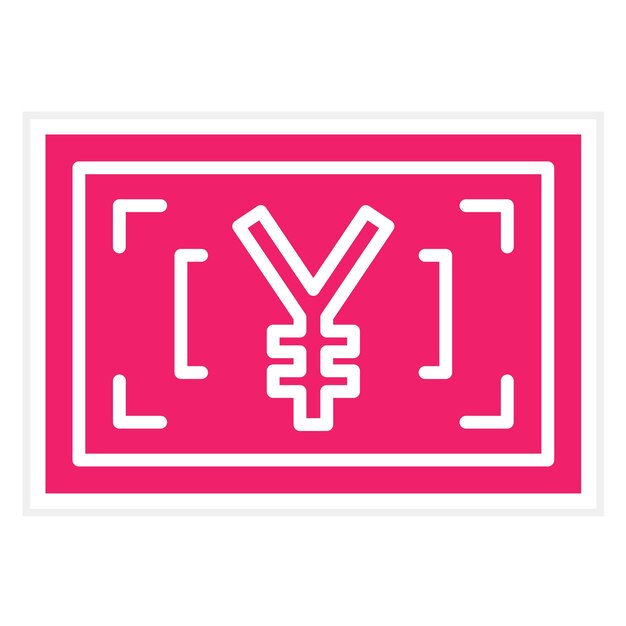 Vector diseño vectorial estilo de icono de yen japonés