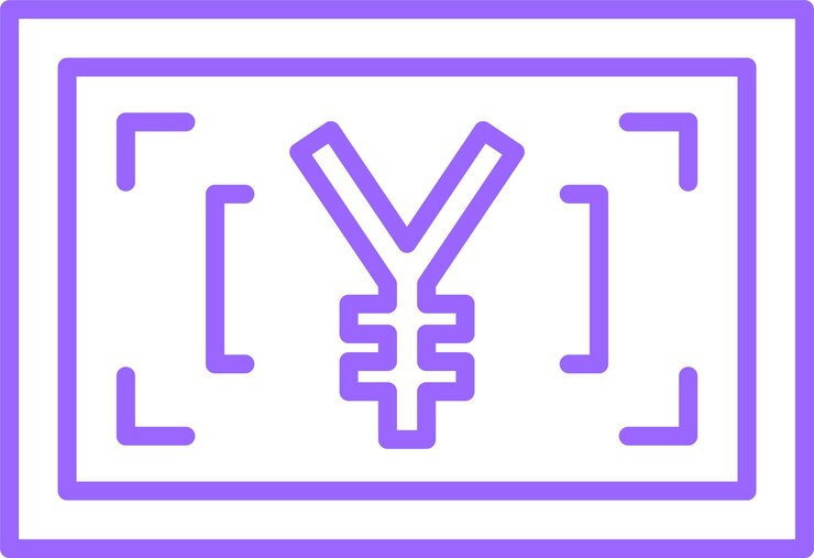 Vector diseño vectorial estilo de icono de yen japonés