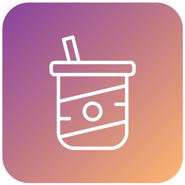 Diseño vectorial estilo icono de yogur griego