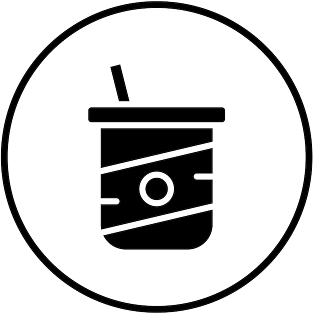 Diseño vectorial estilo icono de yogur griego