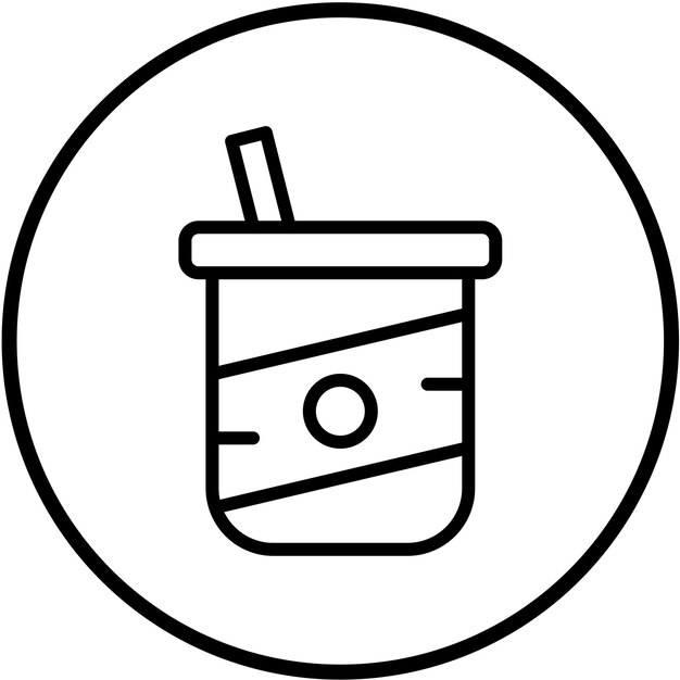 Diseño vectorial estilo icono de yogur griego