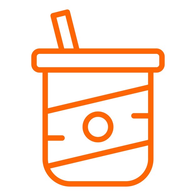 Diseño vectorial estilo icono de yogur griego