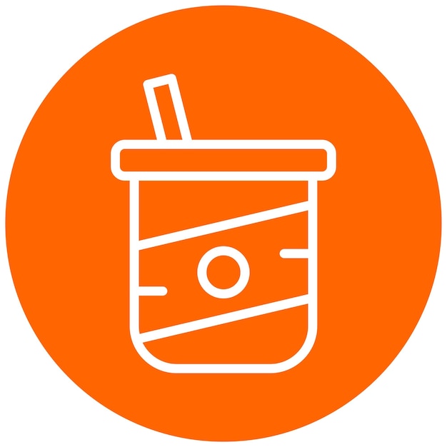Diseño vectorial estilo icono de yogur griego