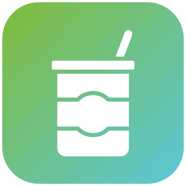 Diseño vectorial de estilo de icono de yogur