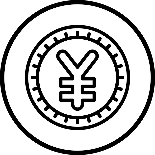 Diseño vectorial Estilo de icono Yuan chino