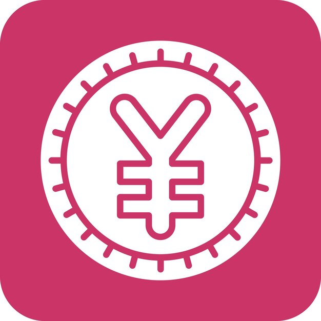 Diseño vectorial Estilo de icono Yuan chino