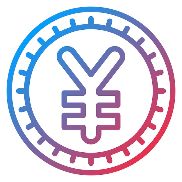 Diseño vectorial Estilo de icono Yuan chino