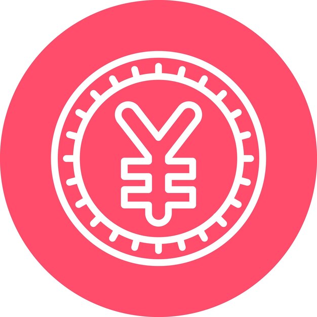 Diseño vectorial Estilo de icono Yuan chino
