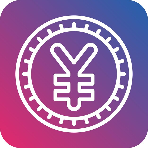 Diseño vectorial Estilo de icono Yuan chino
