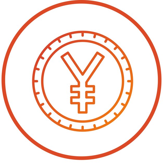 Diseño vectorial Estilo de icono Yuan chino