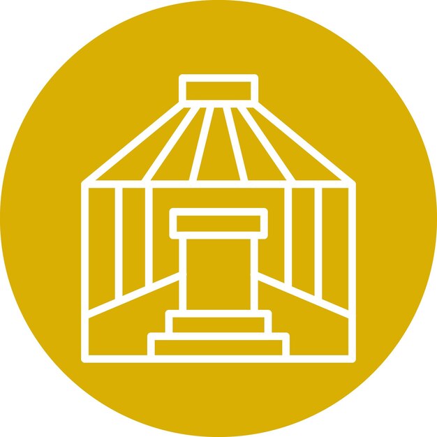 Diseño vectorial Estilo del icono de la yurt