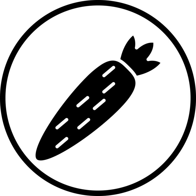 Diseño vectorial de estilo de icono de zanahoria