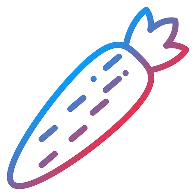Diseño vectorial de estilo de icono de zanahoria