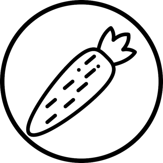 Diseño vectorial de estilo de icono de zanahoria