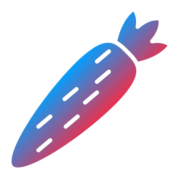 Diseño vectorial de estilo de icono de zanahoria