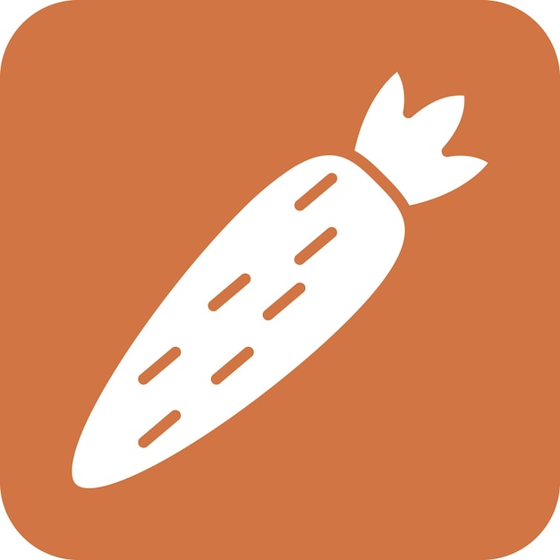 Diseño vectorial de estilo de icono de zanahoria