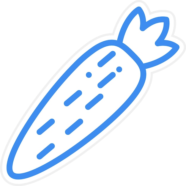 Diseño vectorial de estilo de icono de zanahoria