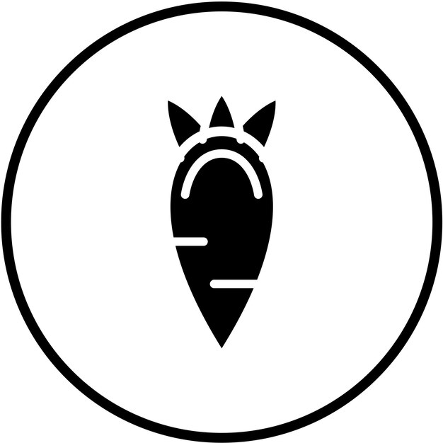 Diseño vectorial de estilo de icono de zanahoria