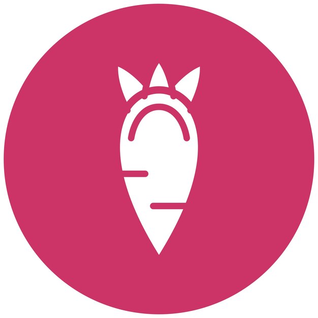 Diseño vectorial de estilo de icono de zanahoria
