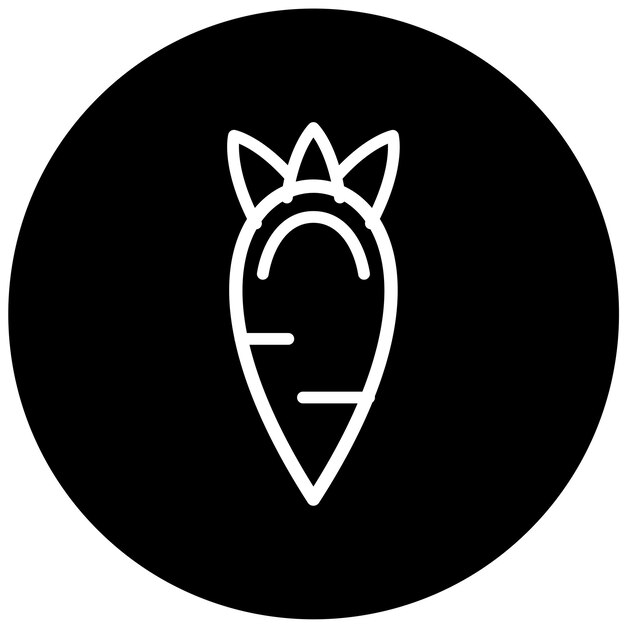 Diseño vectorial de estilo de icono de zanahoria