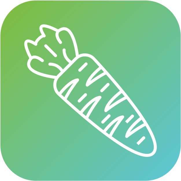 Diseño vectorial de estilo de icono de zanahoria