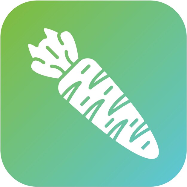 Diseño vectorial de estilo de icono de zanahoria