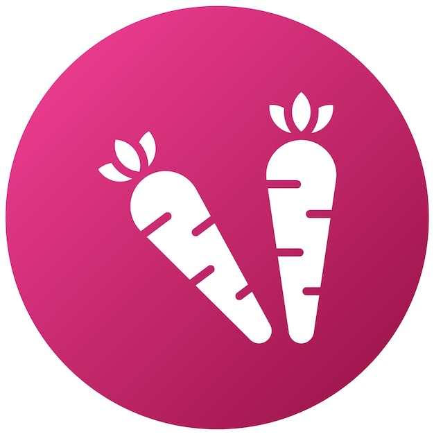 Diseño vectorial de estilo de icono de zanahoria