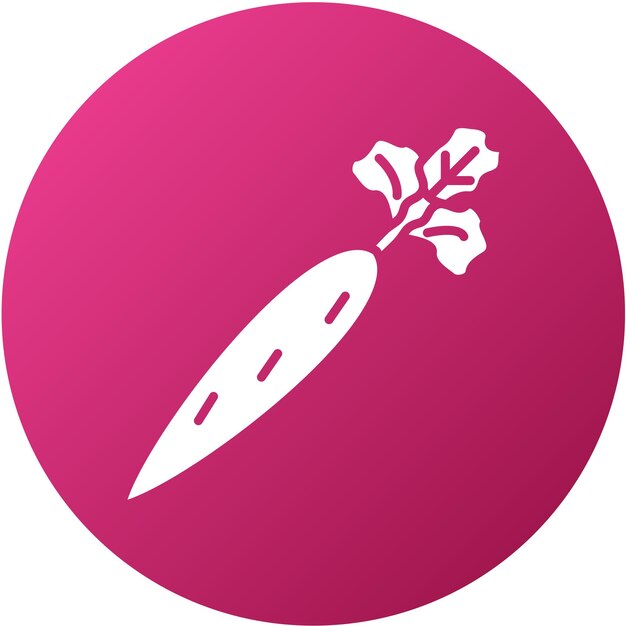 Diseño vectorial de estilo de icono de zanahoria