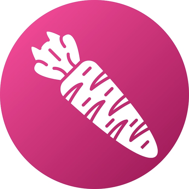 Diseño vectorial de estilo de icono de zanahoria