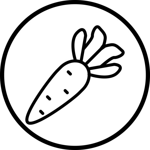 Diseño vectorial estilo de icono de zanahorias