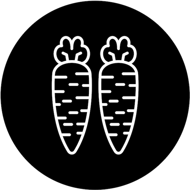 Diseño vectorial estilo de icono de zanahorias