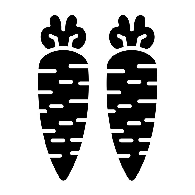 Diseño vectorial estilo de icono de zanahorias