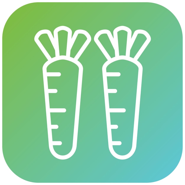 Diseño vectorial estilo de icono de zanahorias
