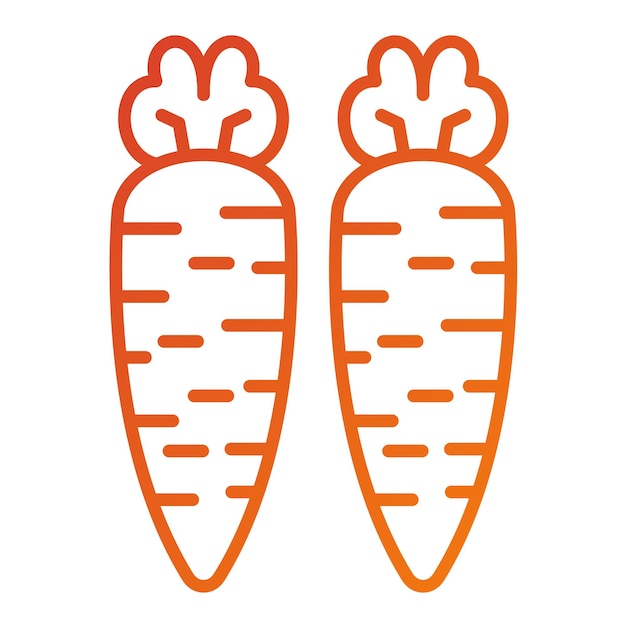Diseño vectorial estilo de icono de zanahorias