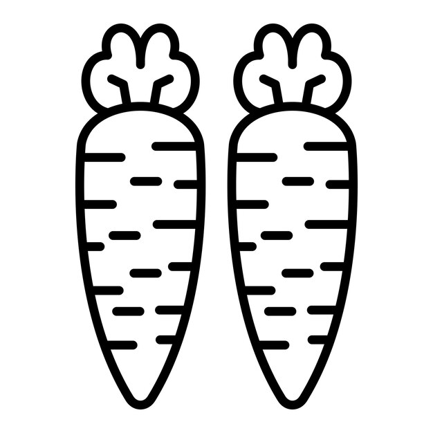 Diseño vectorial estilo de icono de zanahorias