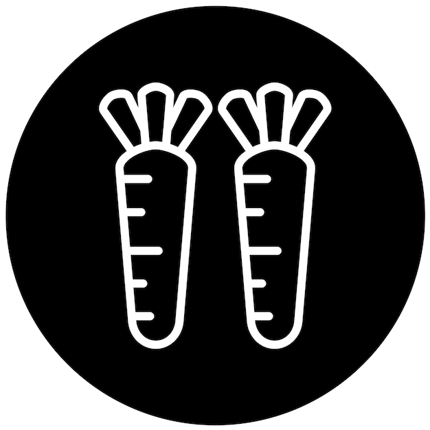 Diseño vectorial estilo de icono de zanahorias