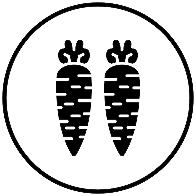 Diseño vectorial estilo de icono de zanahorias