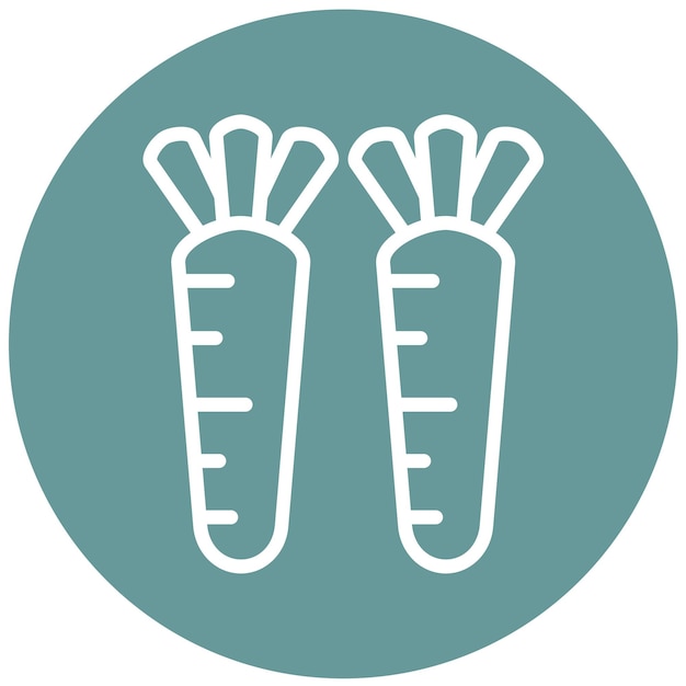 Diseño vectorial estilo de icono de zanahorias