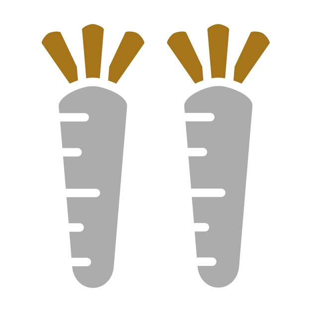 Diseño vectorial estilo de icono de zanahorias