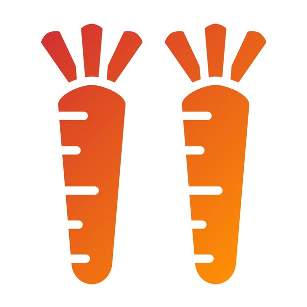 Diseño vectorial estilo de icono de zanahorias