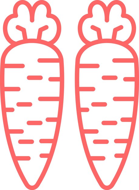 Diseño vectorial estilo de icono de zanahorias