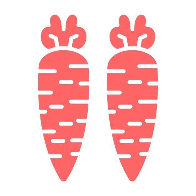 Diseño vectorial estilo de icono de zanahorias
