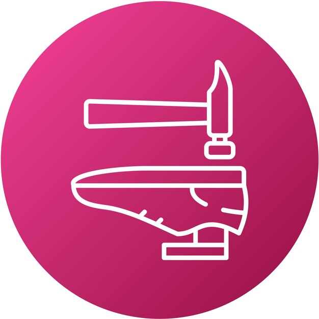 Diseño vectorial de estilo de icono de zapatero