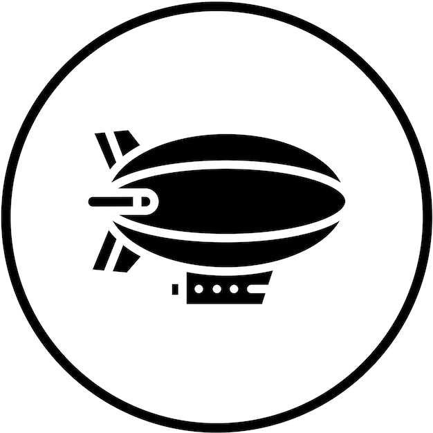 Diseño vectorial estilo icono de Zeppelin