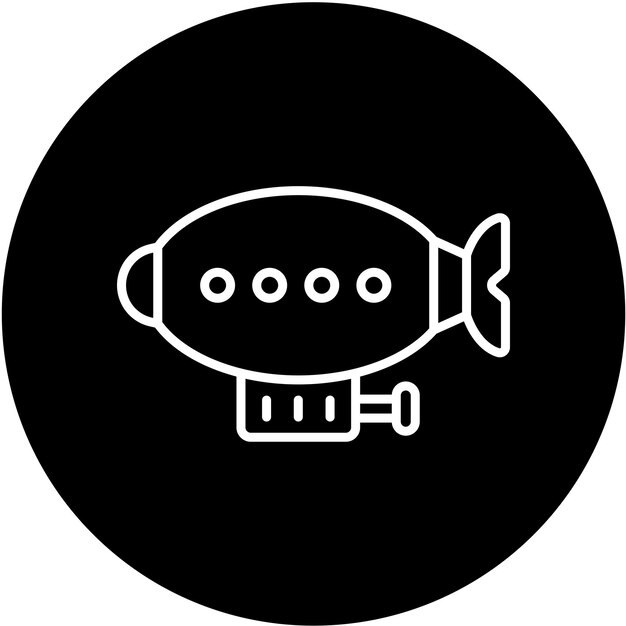 Diseño vectorial estilo icono de Zeppelin
