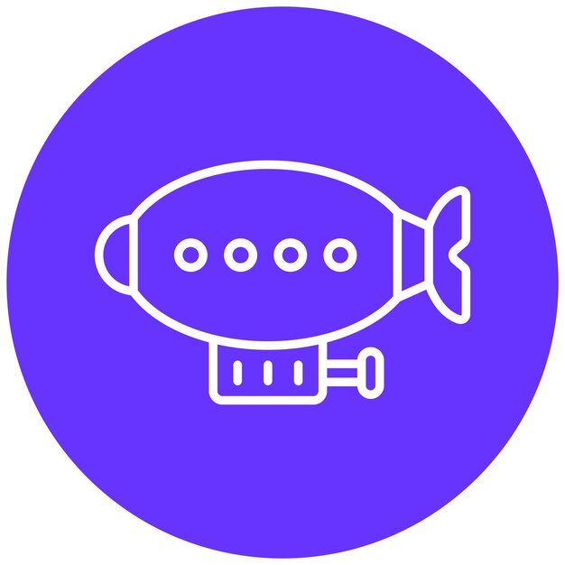 Diseño vectorial estilo icono de Zeppelin