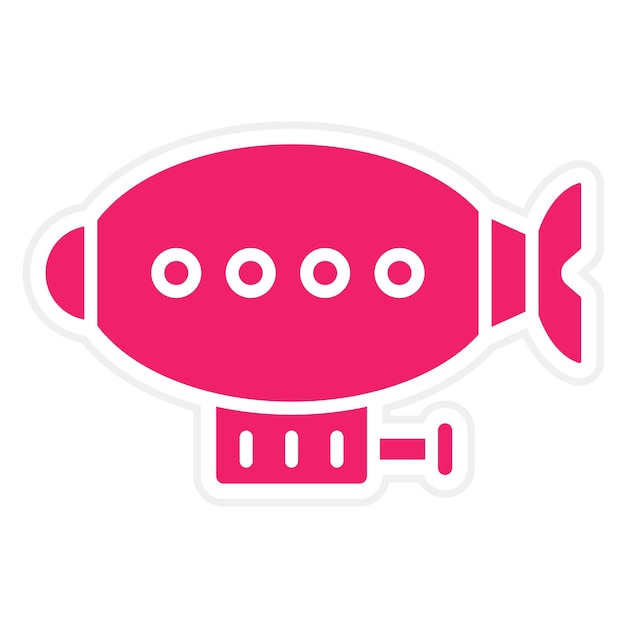 Diseño vectorial estilo icono de Zeppelin