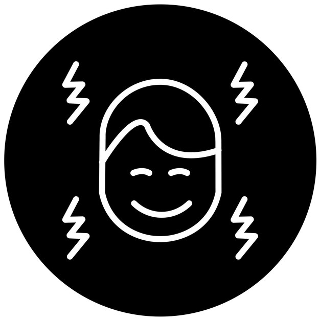 Diseño vectorial estilo de icono de Zing alegre