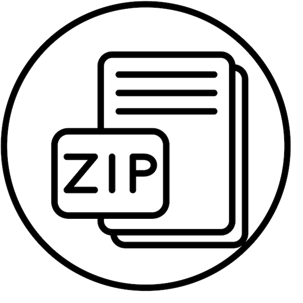 Diseño vectorial Estilo del icono ZIP